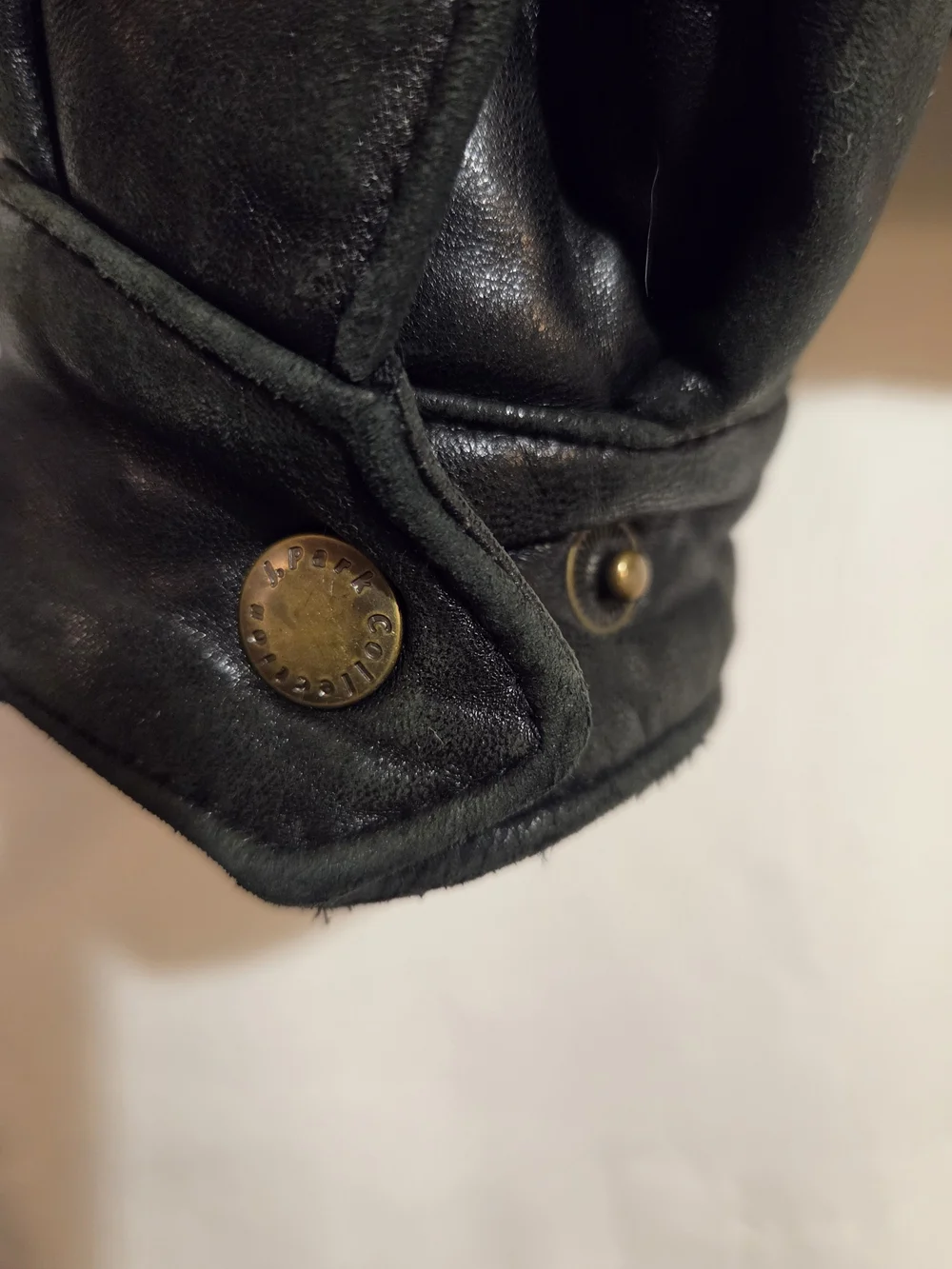 J. Park Collection Black Genuine Lamb Leather Bomber Jacket Medium M
